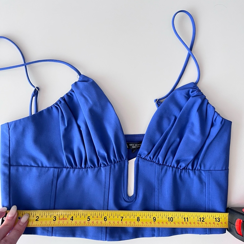 NWT Zara Royal Blue Cropped Bustier Tank Top 💙 - Picture 4 of 5